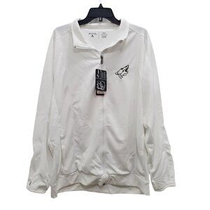 Antigua NHL Phoenix Coyotes Men's Big & Tall‎ White Zip Up Prime Jacket Size XXL